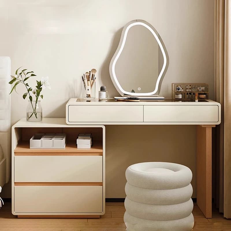 Nordic Vintage Vanity Table Elegant Minimalist Aesthetic Premium Vanity Table Artistic Design Meuble De Chambre Furniture