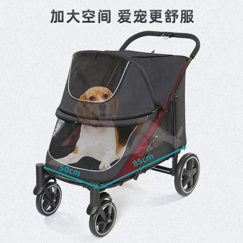 Large space pet cart, medium and large pet cart, outdoor pet cart