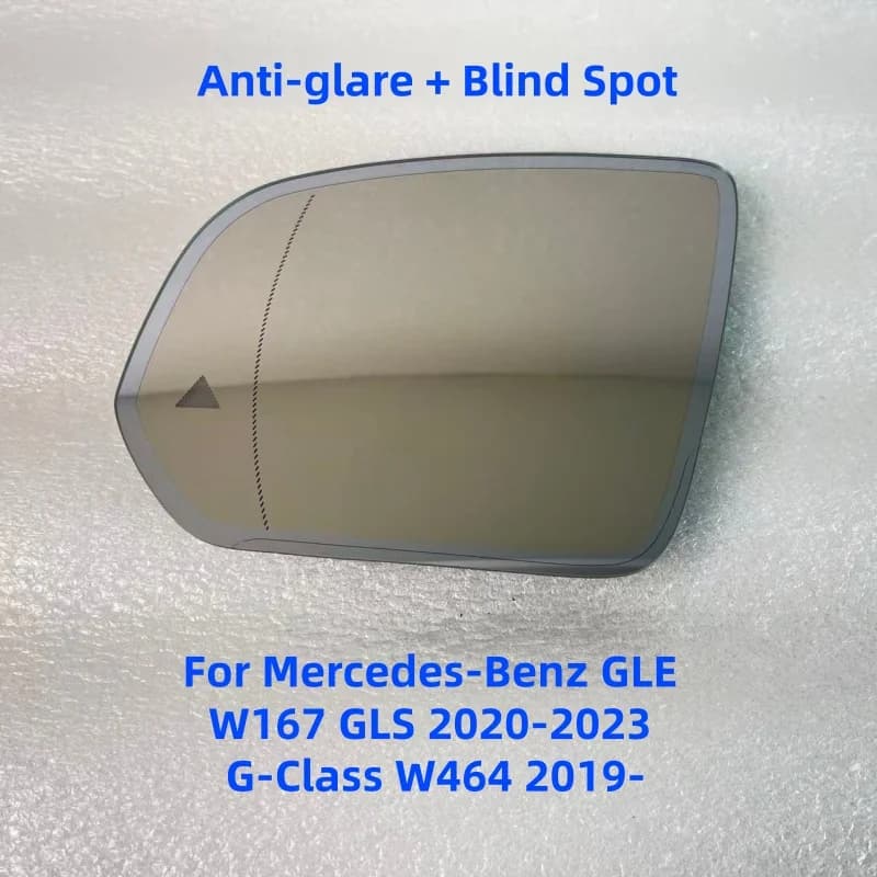 Auto‑Dimming Heated Blind Spot Warning Mirror Glass For Mercedes‑Benz GLE W167 GLS 2020‑2023 G‑Class W464 2019‑ Side Rearview Re