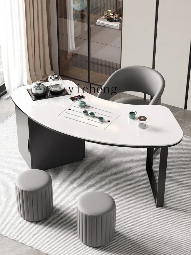 CZ-18 Minimalist Stone Slab Tea Table Table and Chairs Set for Home Balcony Modern Simple Living Room Furniture