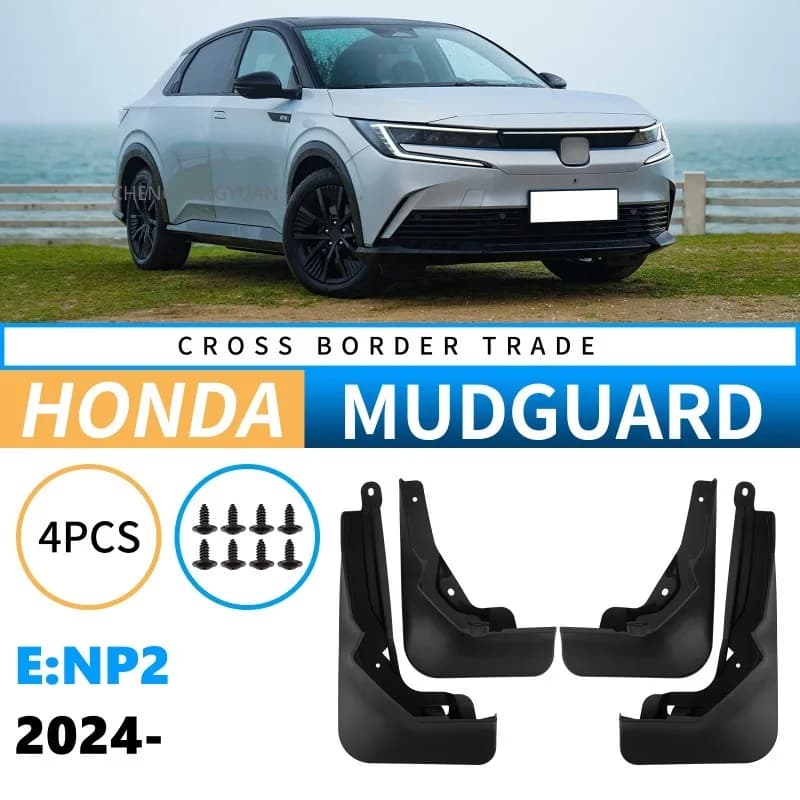 Mudguards For Honda E:NP2 2024 Mud Flaps 4 Set Black Vehicle Exterior Accessories For Fender For Protection Customization Fit