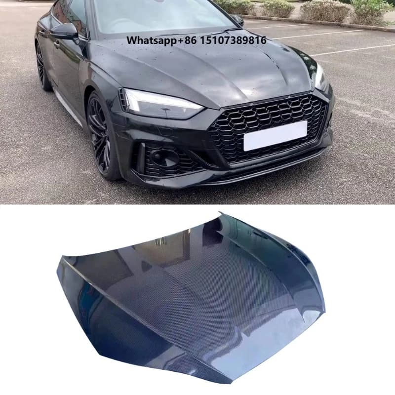 Top Material Carbon Fiber Body Kit Front Bonnet Fit for A5 S5 Rs5 2017-2019 Engine Cover Car Hood