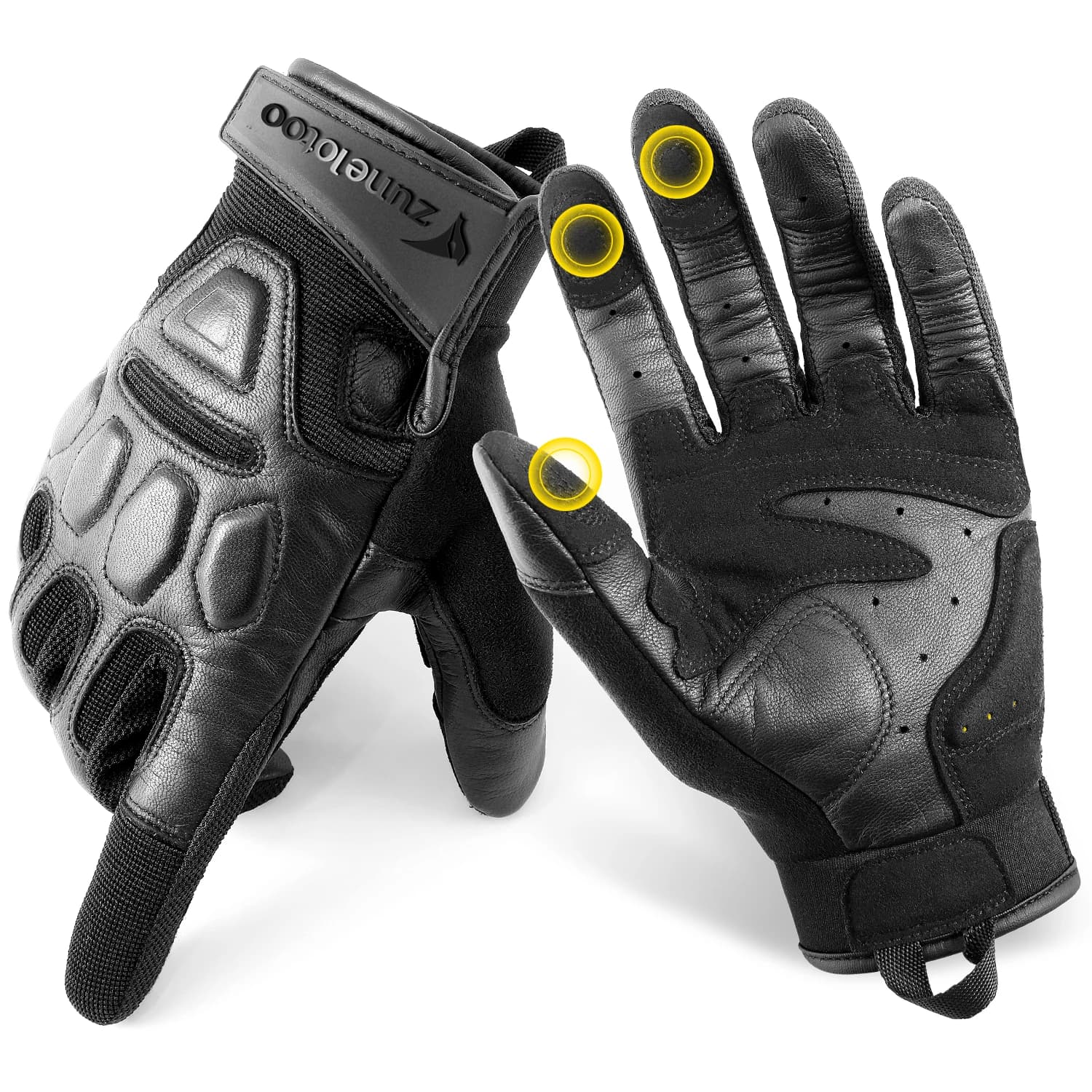 Leather Tactical Gloves Anti-impact Outdoor Hiking Climbing Riding Sports Motorcycle Gloves for Men