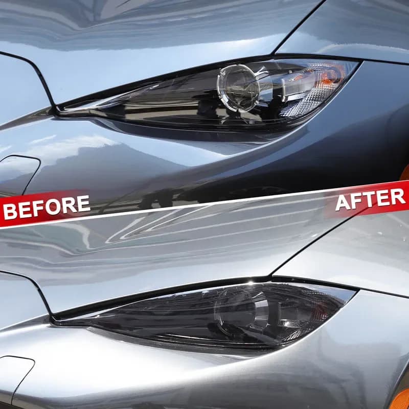 2Pcs TPU black For Mazda MX5 MX-5 ND 2016-2025+ car styling car headlight film decorative sticker car exterior accessories