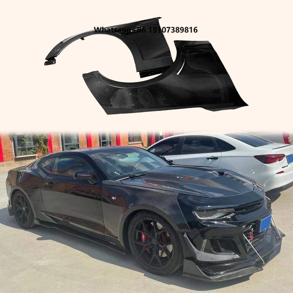 For Camaro 2016-24 Carbon ADL Style Front Bumper Side Fenders Pair