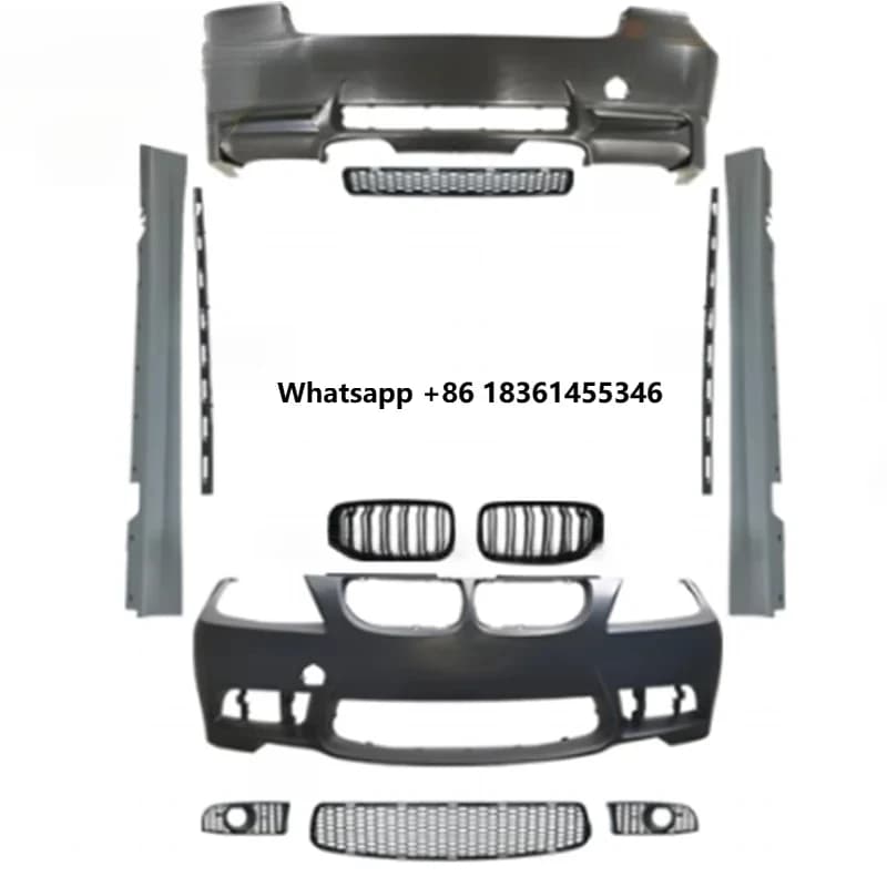 PP Plastic M3 Car Bumpers Front Bumper Side Skirts Upgrade 3 Series E90 Accessories E92 Body Kit for E90 E92