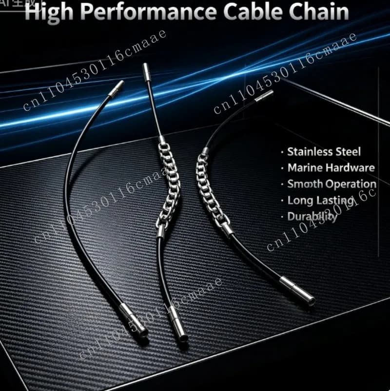 Stainless Steel Drive Chain Cable Kayak Foot Pedal System Replacement Part Durable Boat Steering Control Cable Accessory