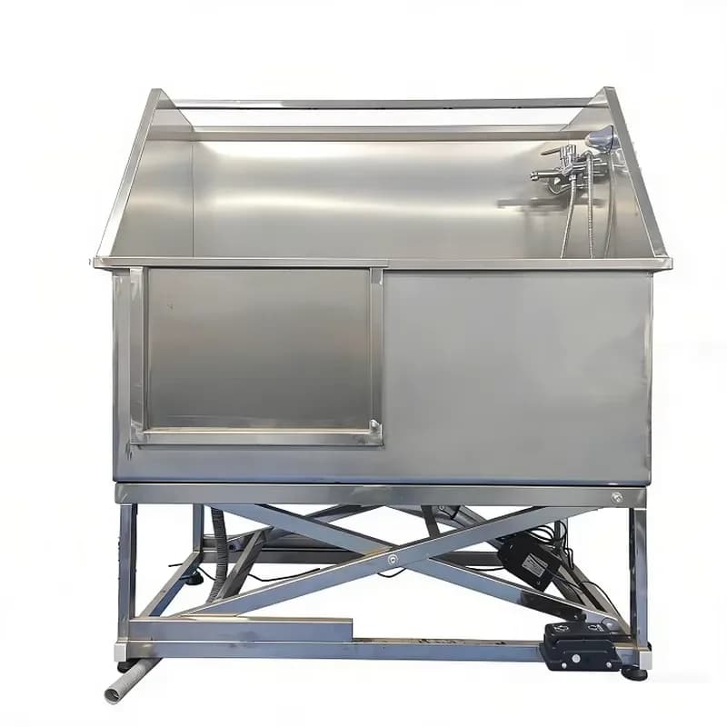Electric Dog Grooming Tub Adjustable Height Stainless Steel Pet Bathing Station for Home and Commercial Use Indoor Wash Basin