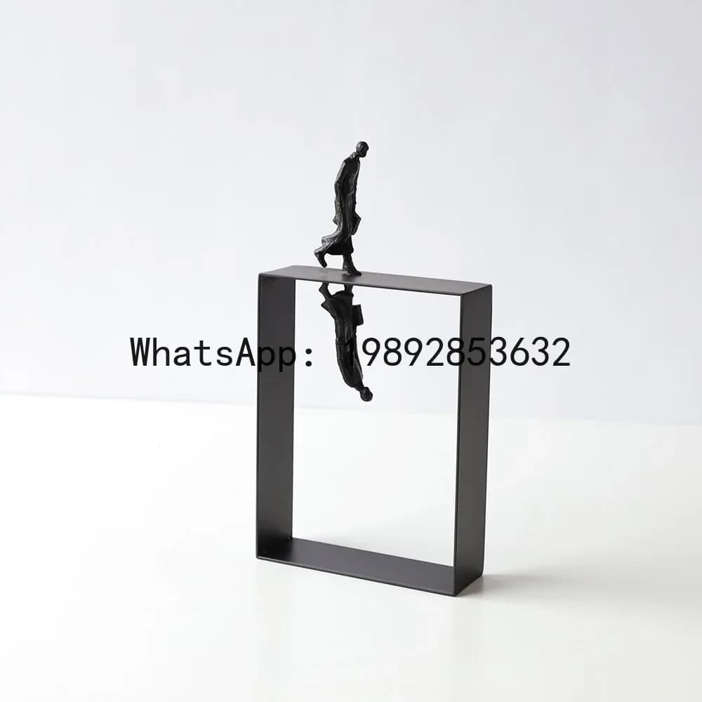 a17 Resin Handicrafts Abstract Figure Sculpture Reflecting Portrait Encounter Ornament Decorative Figurines Home Decoration