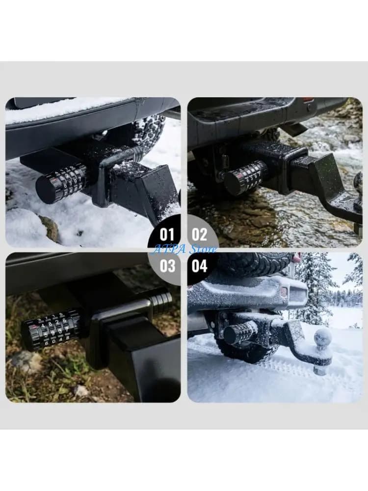 U13C Weatherproof 5/8 Inch Receiver Safety Device With Code For Theft Prevention On Trailers