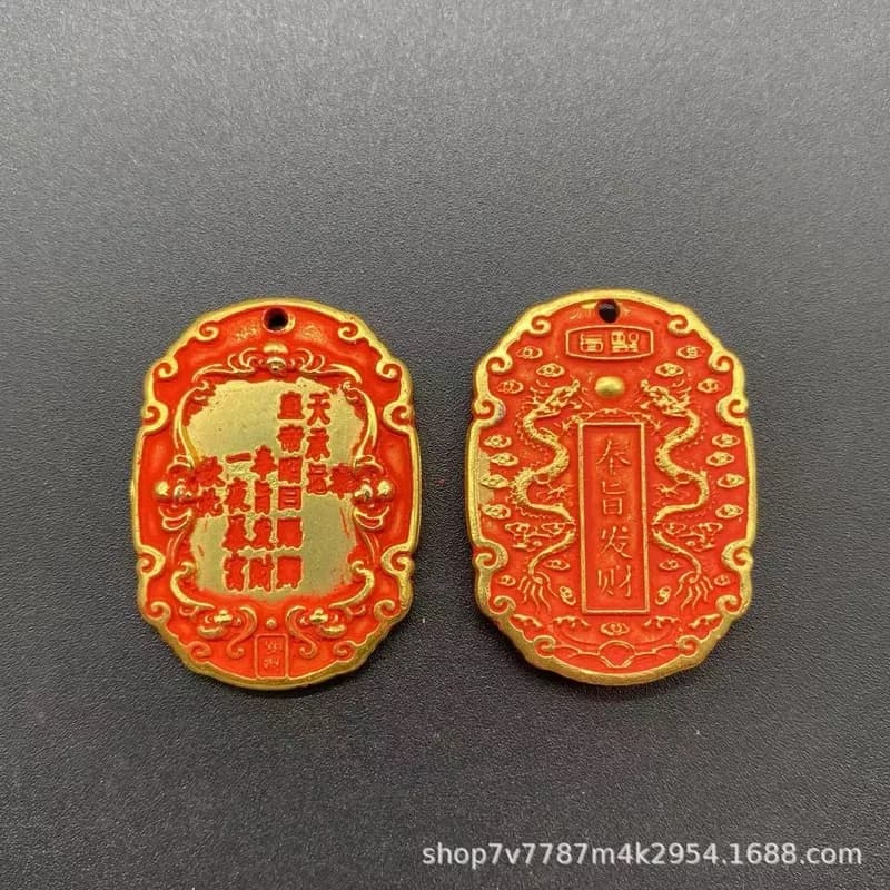 Brass crafts with cinnabar plaques, various options available for home and living room decoration