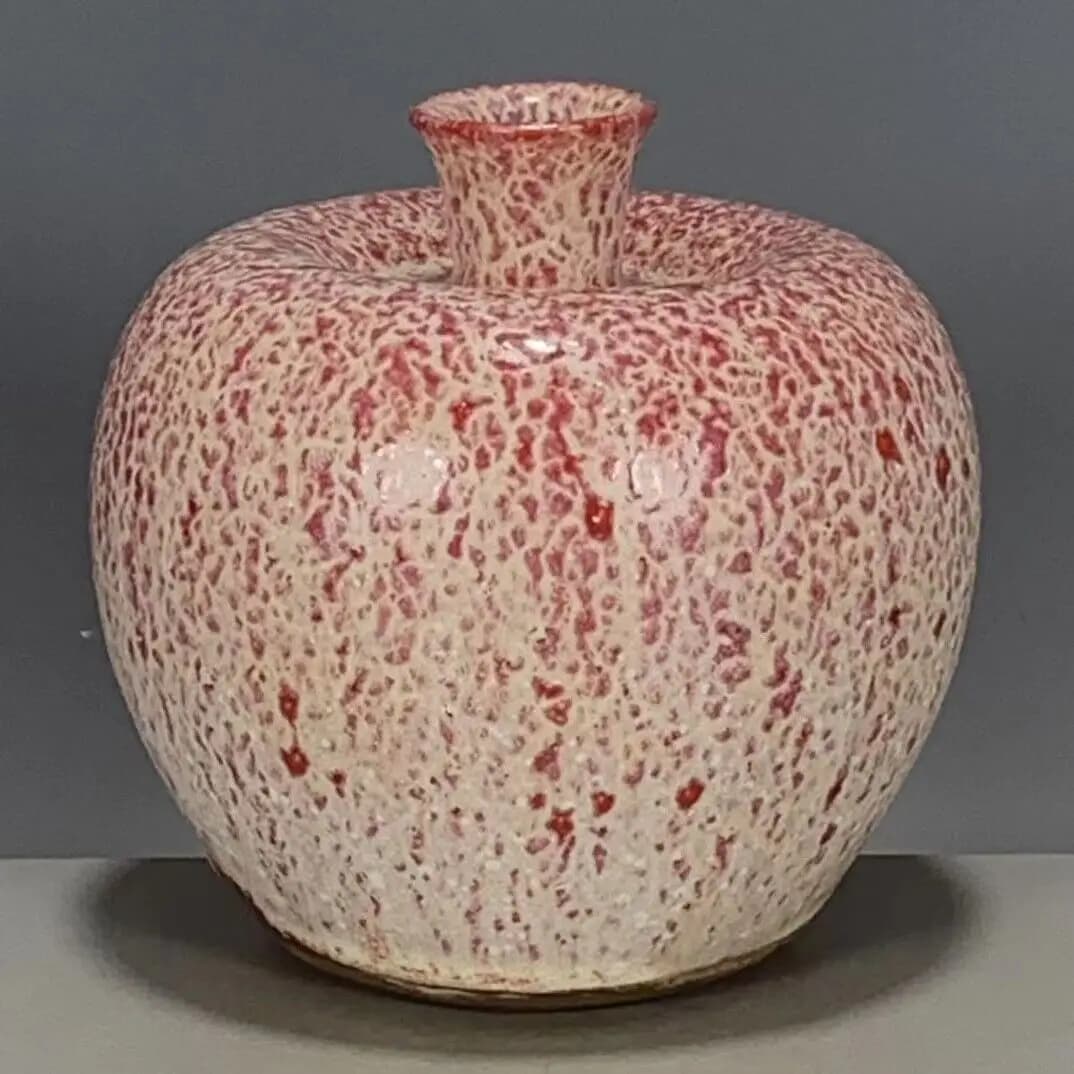 Chinese Porcelain Red Glaze Kiln Change Vase 4.25" Exquisite Chinese - style Home Decorations
