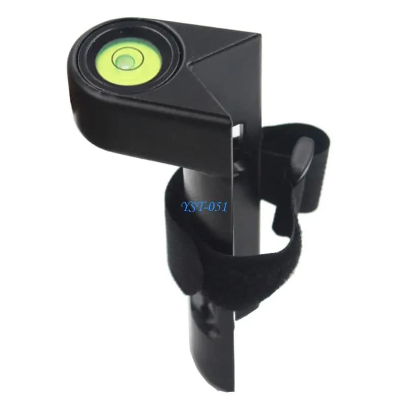 E15A Survey Rod Level for Building Surveying Aluminum 90 Degree Right Angles Horizontal Bubble Level for Round Rectangular Rod