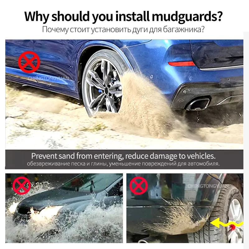 Car Mud Flaps Fender For BYD Fangchengbao Tai 3 2025 Front And Rear Wheels Mudflaps Splash Guard Protection Accessories