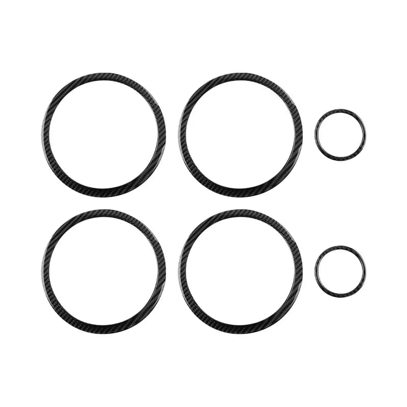 For 06-13 Toyota Rongfang Old RAV4 Door Horn Ring Interior Modification Accessories Real Carbon Fiber Stickers