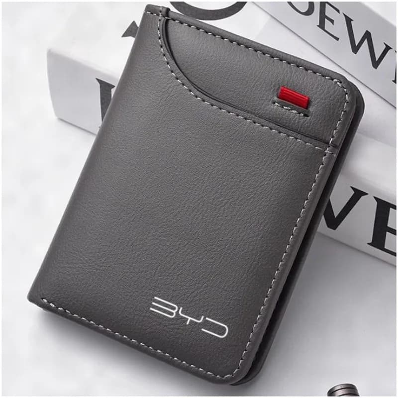 Men Leather Wallet Document Holder PU Leather Slim for BYD Seal U Dolphin Mini Sealion 7 Song Pro ATTO 3 Yuan UP Dolphin Seal 5