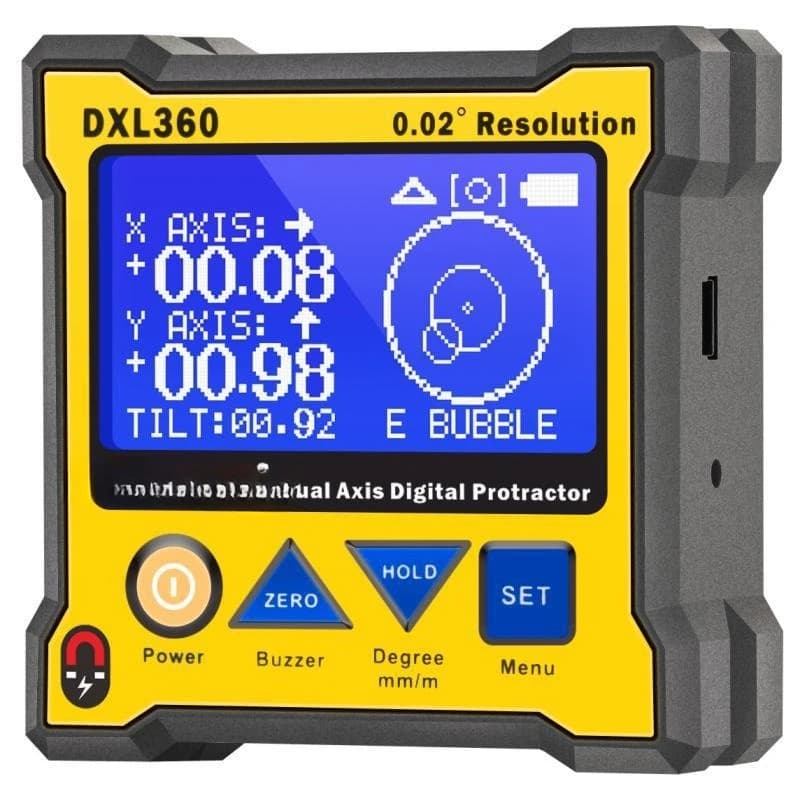 Dual-axis digital display level Electronic inclinometer Angle ruler Horizontal ruler with magnetic DXL360