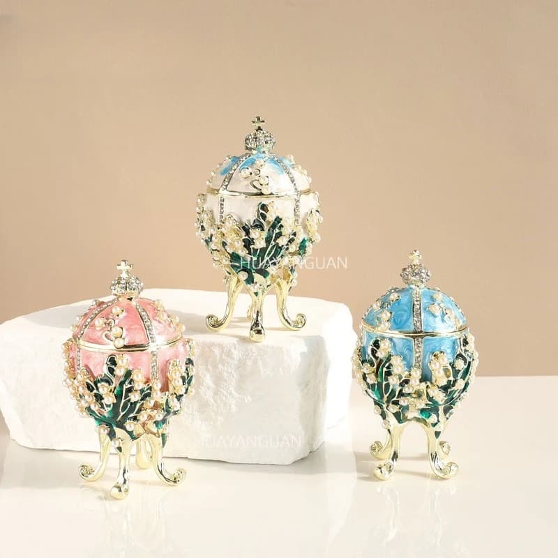 Enamel Color Jewelry Box Ornament Storage Exquisite Gift Living Room Decoration Adornos Para Casa Room Decorations Room Decor