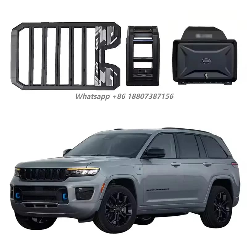 Aluminum Alloy Car Roof Cargo Luggage Rack Baskets Side Ladder Side Box for Grand Cherokee 2011-2021 2022+
