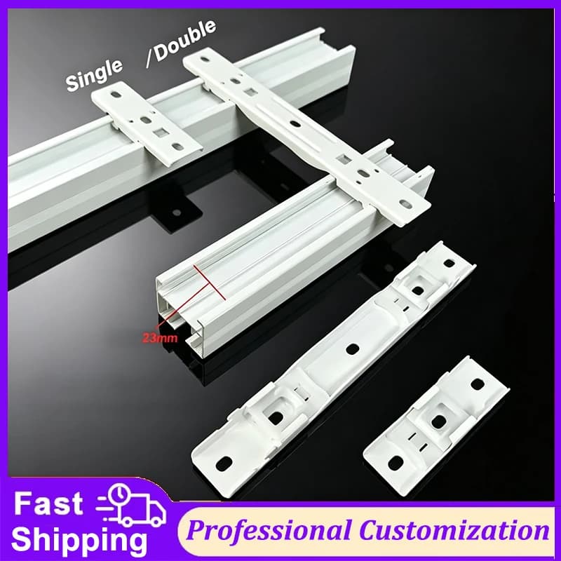 Hidden Spring Ceiling Bracket For Smart Electric Automatic Curtain Track Top Mounting Stainless Steel Accessories Rail Brackets