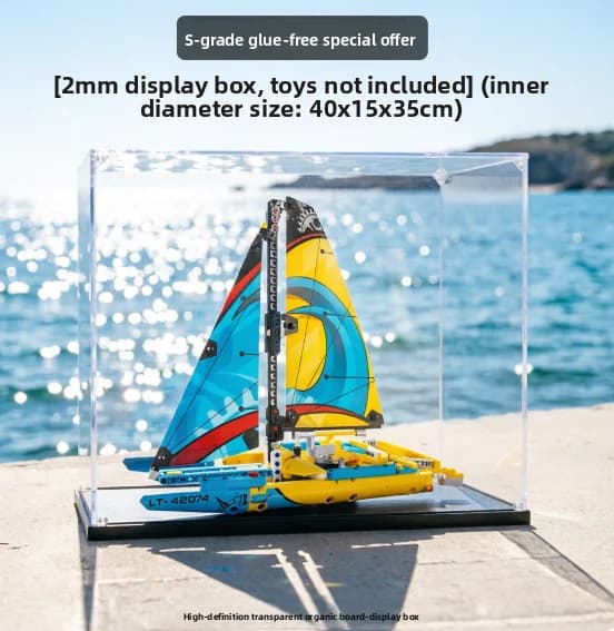 The rowing sailing boat acrylic display box is suitable forLEGO42074 transparent dust cover storage box(stunning visual effect)