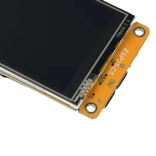 ESP32-C5 WiFi Development Board with Zigbee 3.0, 2.8" Touchscreen, Dual Type-C, AI Ready for IoT & Smart Home Projects.