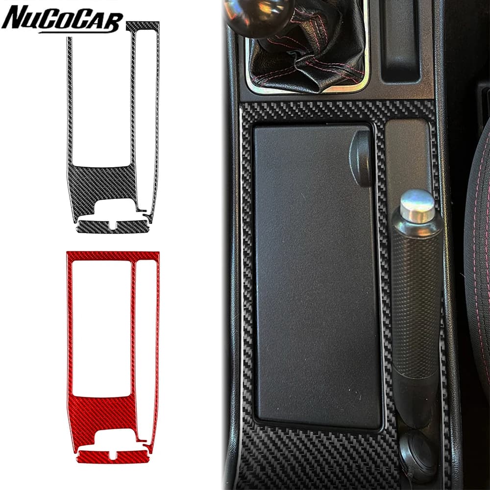For Mazda 3 Axela 2004-2009 Carbon Fiber Central Gear Shift handbrake panel frame Car Accessories Interior Decorative Stickers