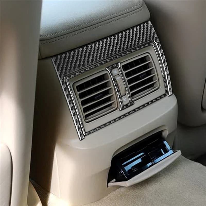Carbon Fiber Car Rear Air Conditioning Vent Adjustment Decoration Frame Stickers For LEXUS GS 2006-2011 Styling Accessories