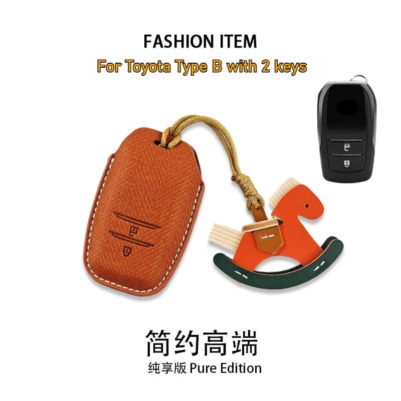 Car Key Case for Men Women for Toyota Type B 2 Button Corolla Levin Camry Avalon Highlander Smart Key Cover Car Accessories