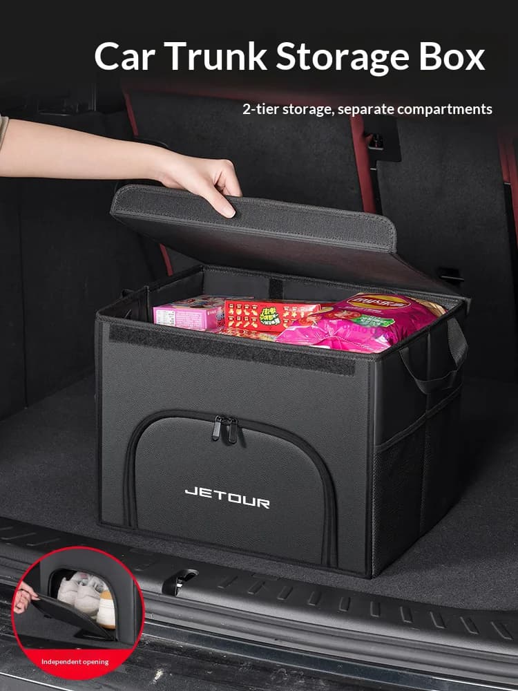 Car trunk large capacity Foldable storage box shoe storage organizing box For Chery Jetour X70 Coupe X90 Plus X95 Mountain Sea