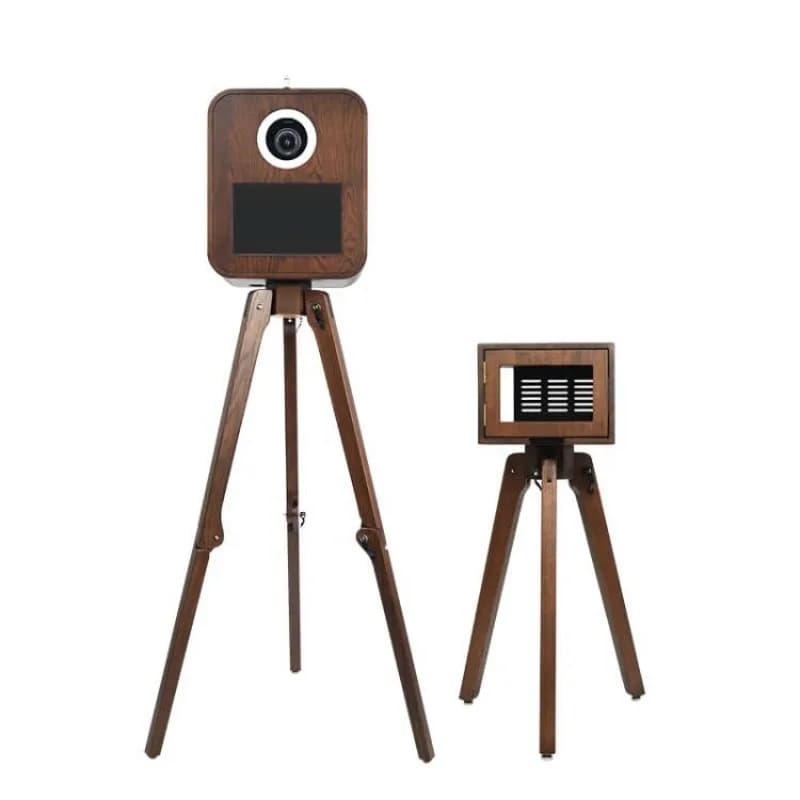 Solid wood 13.3-inch retro interactive camera selfie photo booth advertising machine