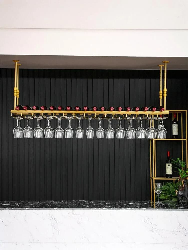 Bar wine glass rack hanging red  ornament creative wine rack red wine glass rack hanging upside down cup holder