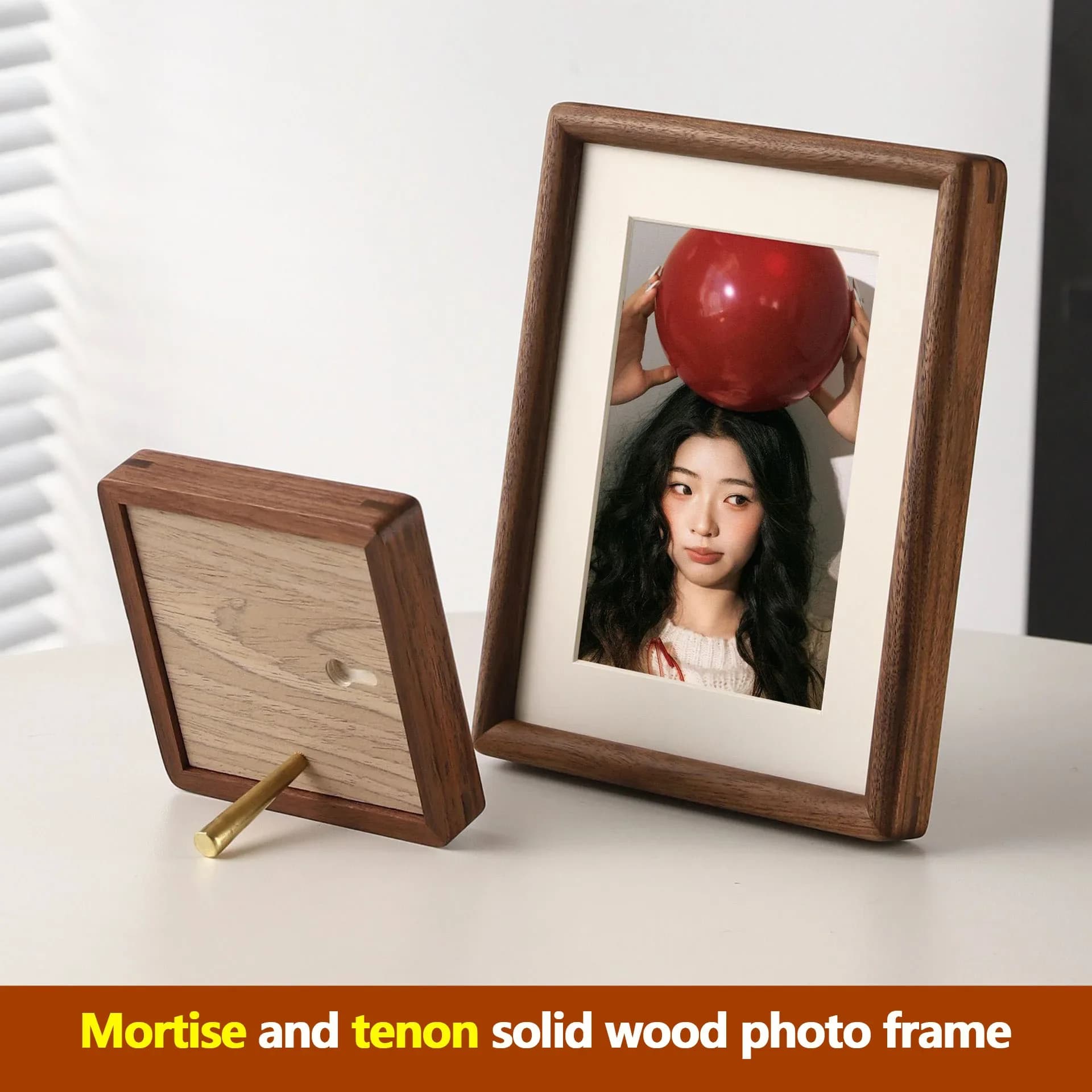 Solid Wood 6-10inch A4 Photo Frame Black Walnut High-Quality Mortise and Tenon Frame Teak Picture Frame Home Desk Decor Gifts