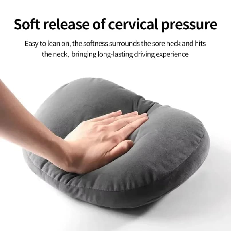 Almohada universal para el cuello del coche, cojín de espuma viscoelástica suave para el reposacabezas, soporte cómodo para el c
