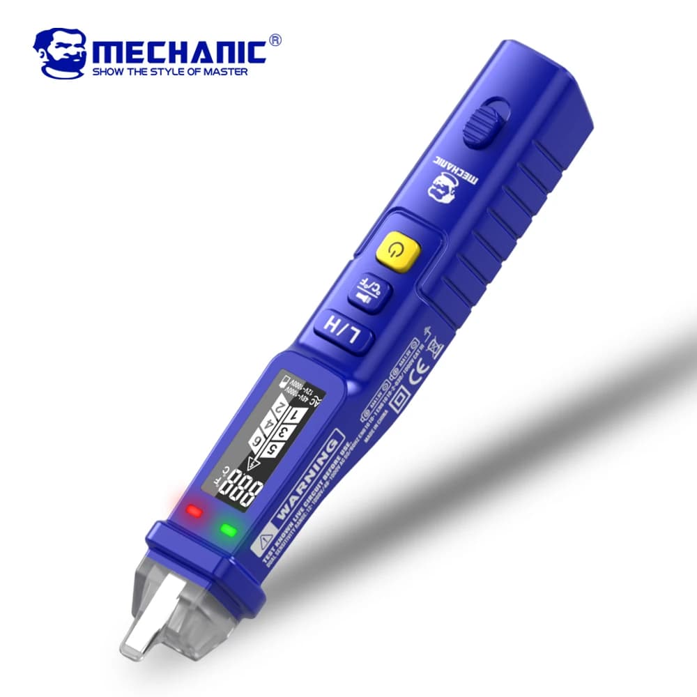 MECHANIC Non-Contact Voltage Detector Electrical Tool Voltage Indicator Tester Pen Voltage Test Smart Breakpoint Finder 12-1000V