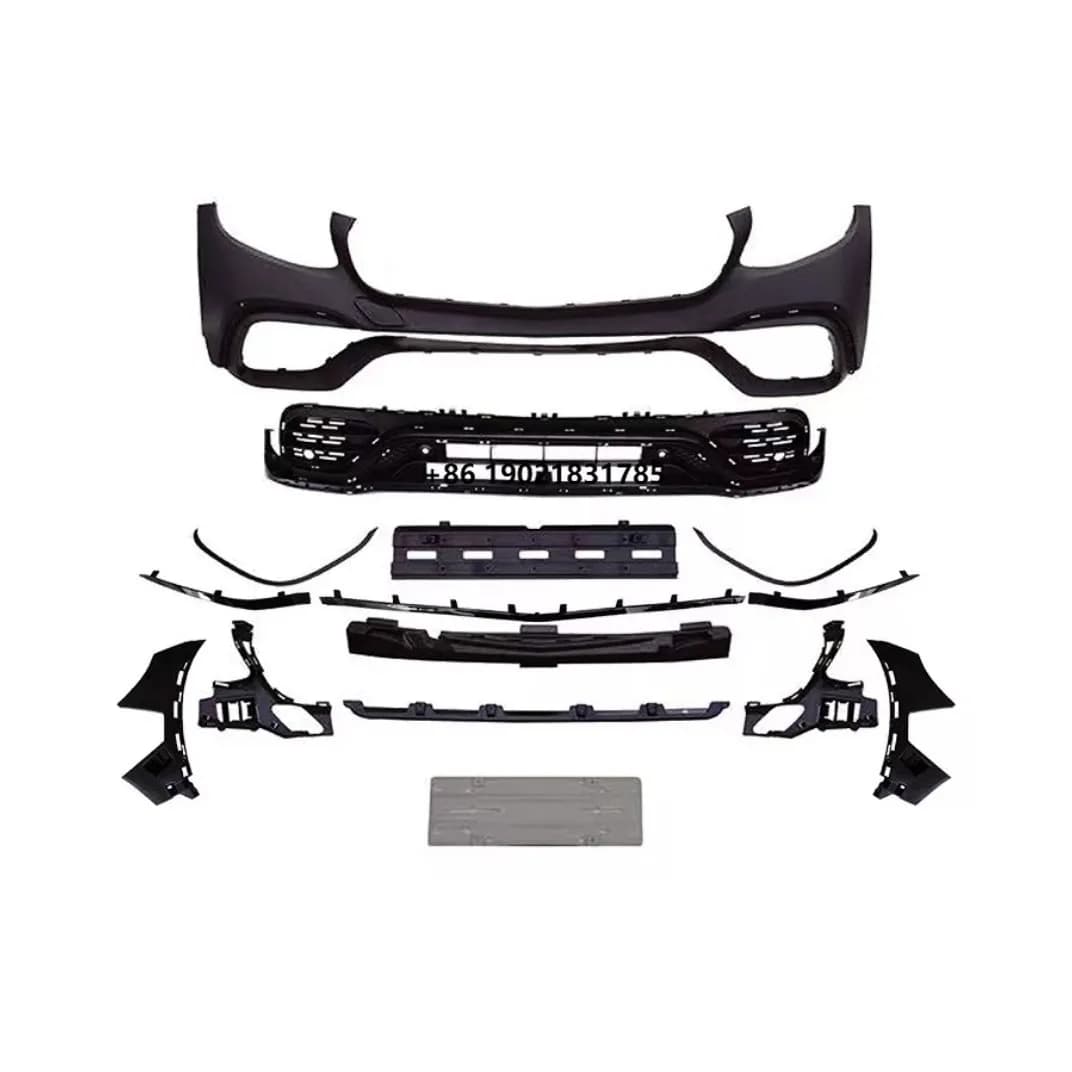 Car parts for  GLC X253 2016-2019 to GLC63 front rear bumper with grille ,rear diffuser with exhaust pipe