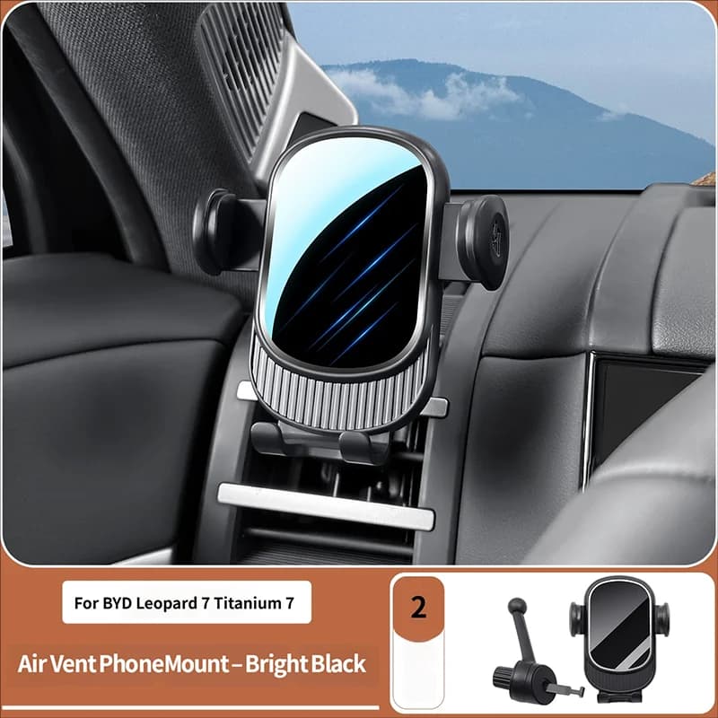 For BYD Leopard 7 Titanium 7 2025 2026 Car Phone Stand Instrument Panel Air Inlet Navigation Stand Interior Accessories