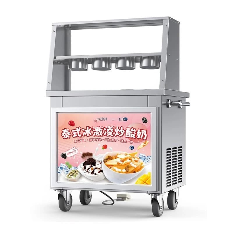 Fried Yogurt Machine Fried Milk Fruit Round Flat Single Double Pot Snowflake Cheese Thai Fried Ice Cream Machine
