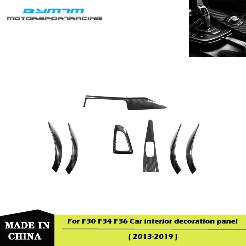 Dry Carbon fiber Car interior decoration panel Auto parts For BMW 3 4 Series F30 F34 F36