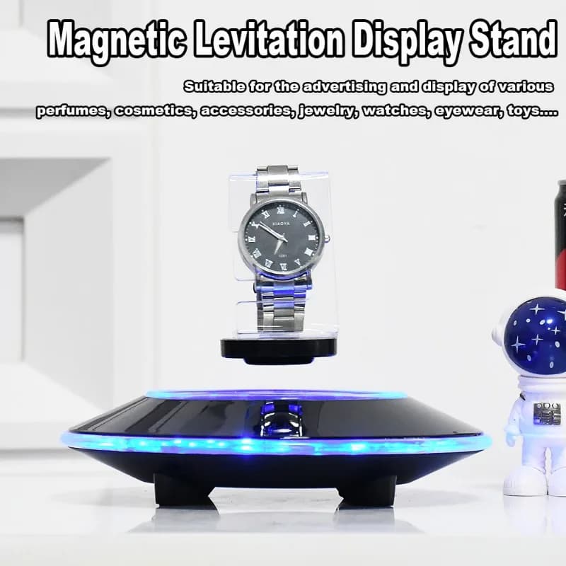 Floating Display Stand 360° Rotating Floating Rack For Perfume Jewelry Watch Glasses Toy Exhibition Store Sample Advertising