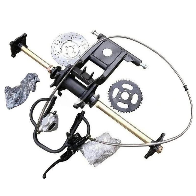 Modified three or four-wheel carding motorcycle accessories GY6 big dinosaur beach car rear axle, rear axle with brake assembly