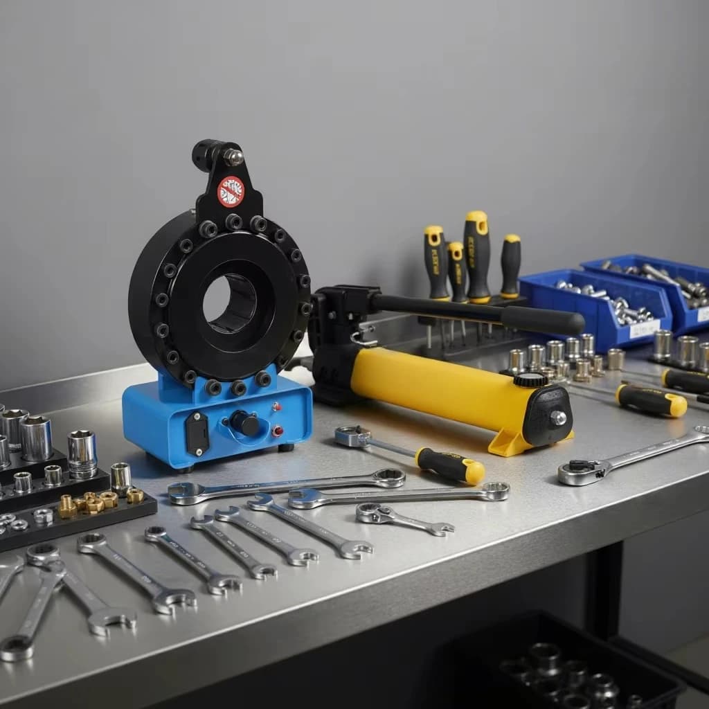 RUIBAO Factory Direct Portable High Automatic Crimping Machine Easy Operate Home Use Motor Engine Bearing PLC Rubber 32kg Long