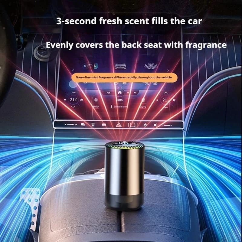 Universal 3 Levels Car Aromatherapy Car Perfume Accessories Automatic Spray Machine with Starry Sky Ceiling and Ambient Lighting