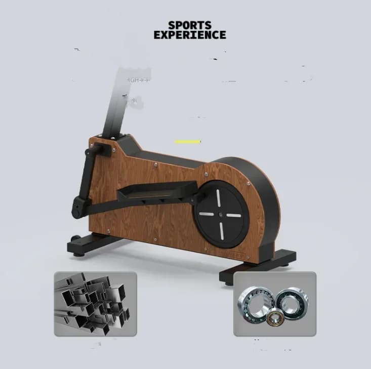 Solid wood mini space walk home private education studio aerobic mute two-way magnetic control wooden elliptical machine