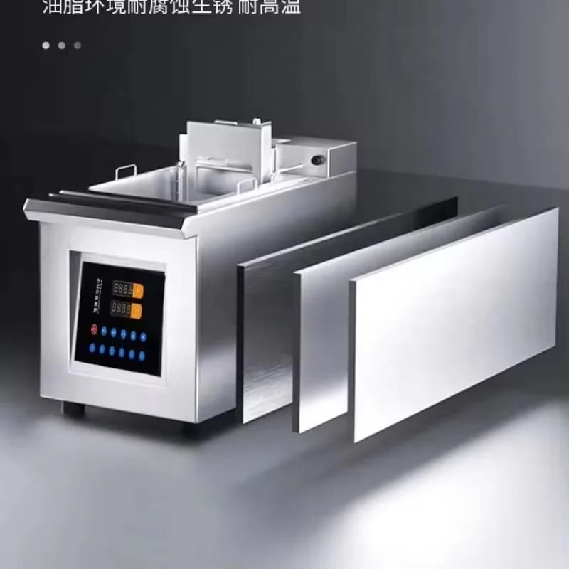 14L Commercial Electric Fryer with Basket Stainless Steel Countertop Electromechanical Automatic Lift for Fried Chicken