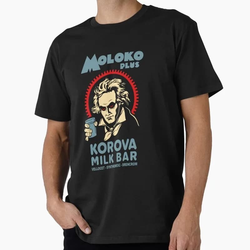A Clockwork Orange 0826 Retro Movie Graphic T‑shirt Alex Droog Print Unisex Casual Tee Short Sleeve Streetwear All size S-6XL