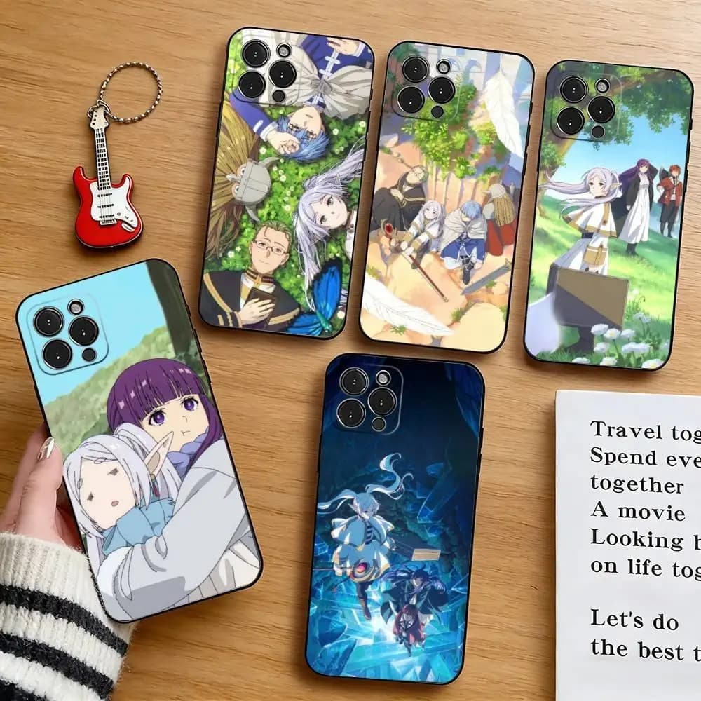 F-Frieren B-Beyond J-Journey's End  Phone Case For iPhone 17, 16,15,14,13,12,11 Plus,Pro Max, Others Soft Black Cover