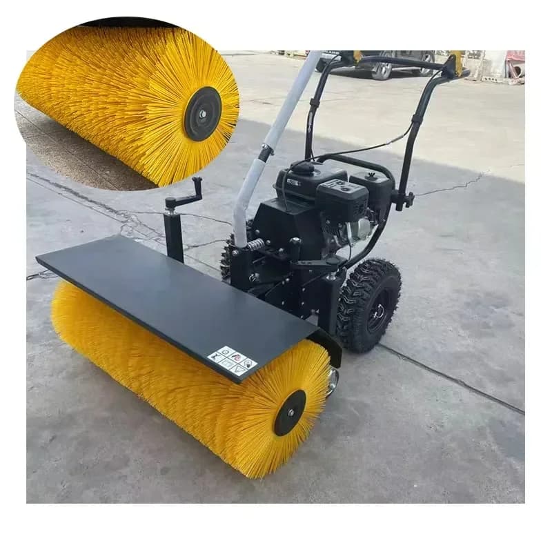 80 Cm Rolling Brush Width Hand Push Rolling Brush Snow Sweeper Snowplow Snow Removal Truck Snowplow Machine