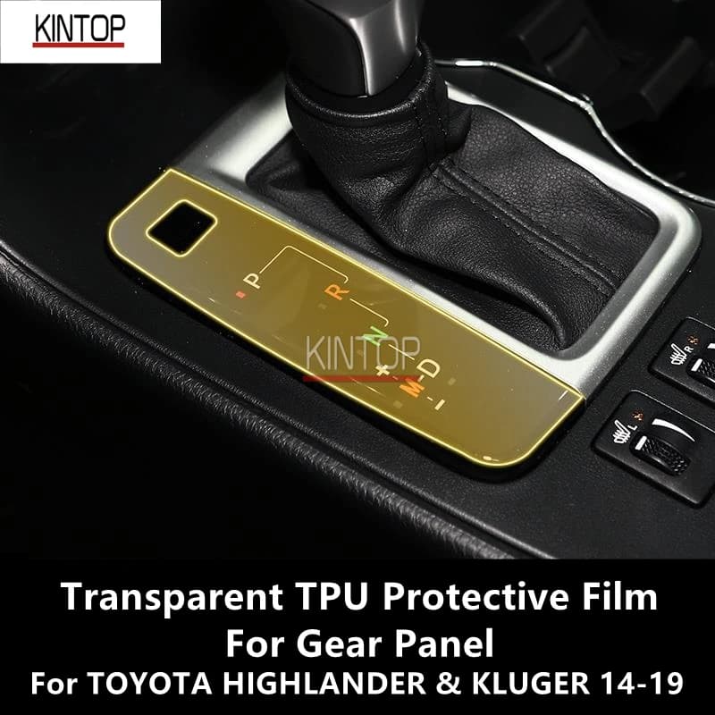For TOYOTA HIGHLANDER & KLUGER 14-19 Gear Panel Transparent TPU Protective Film Anti-scratch Repair Accessories Refit