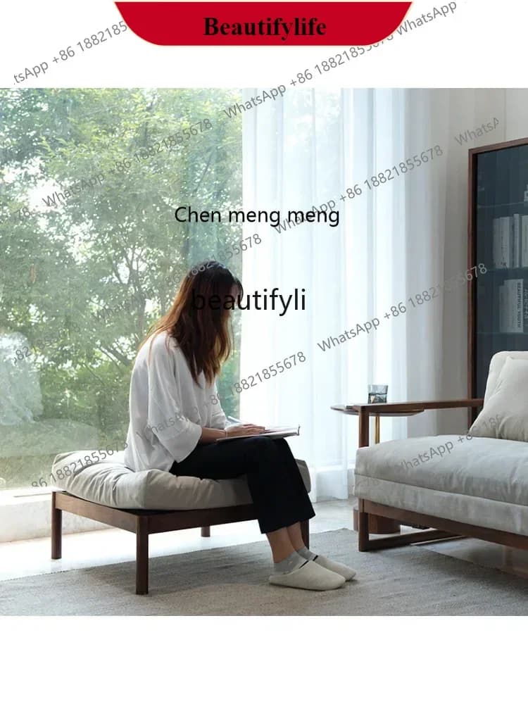 G153  Cloud Bed Nordic Fabrics Foot Stool Cloud Sofa Stool Shoe Changing Stool Chaise Bed Cotton and Linen Removable and Washabl